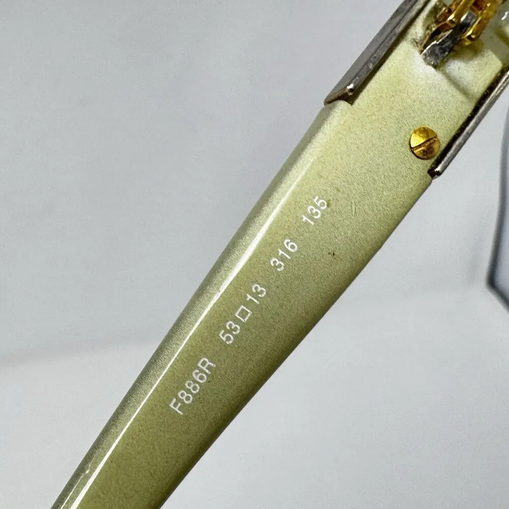 Fendi F866R 31G Olive Green Eyeglass Frames 53-13-135 Made in Italy